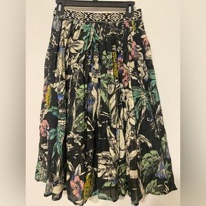 SHIRTAPORTER Skirt Silk Floral Print Size 6